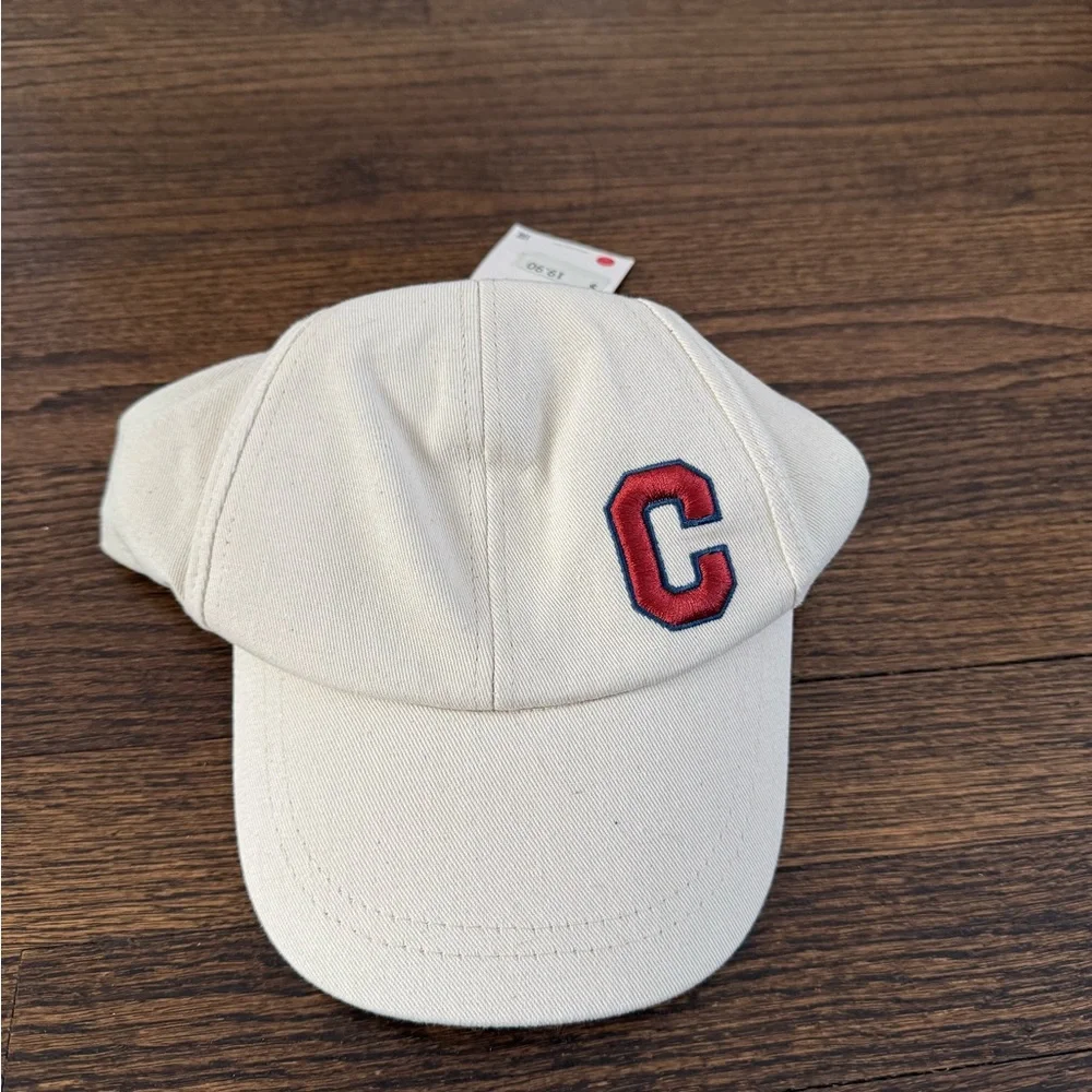 NWT Zara Cream Cap with Red C